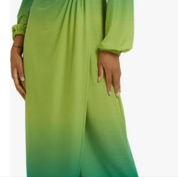 NWT Ombre Faux wrap Long Sleeve Dress - Picture 3 of 8